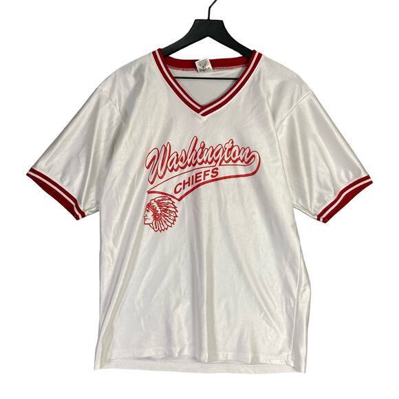 Washington Chiefs Don Alleson Men's‎ White V-Neck Jersey Size M Football - Picture 1 of 6
